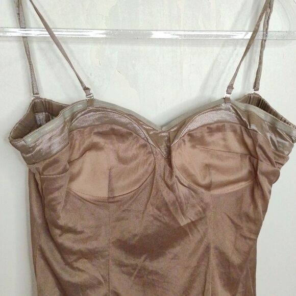 Lucy & Co. Champagne Beaded Mini Dress Stretchy size Small - Picture 16 of 16